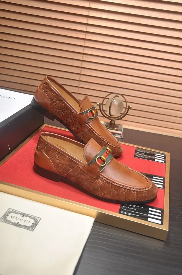 Gucci Horsebit 1955 Brown GG Monogram Loafers 6