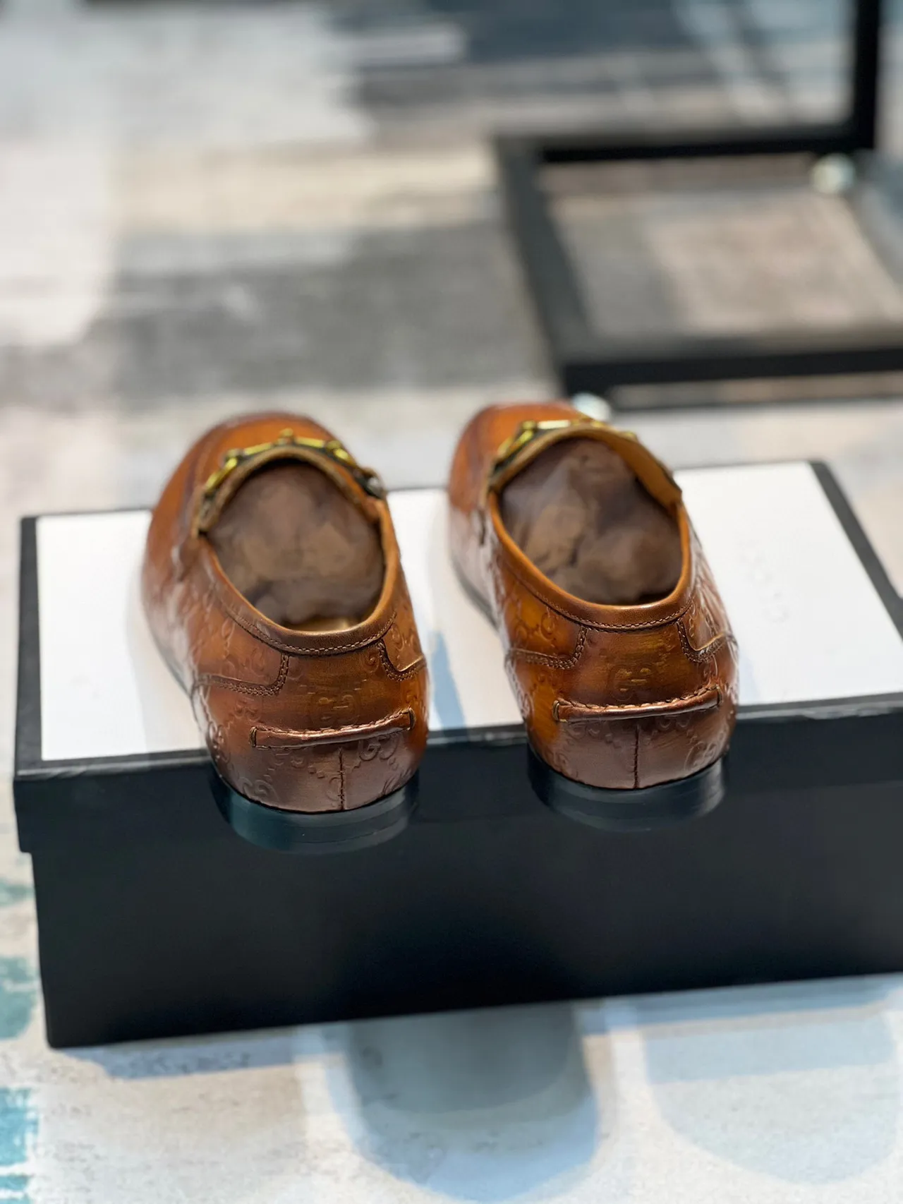 Gucci Horsebit 1955 GG-Embossed Leather Loafer 2