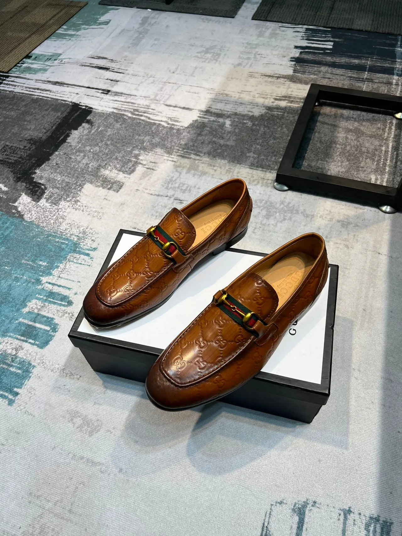 Gucci Horsebit 1955 GG-Embossed Leather Loafer 4