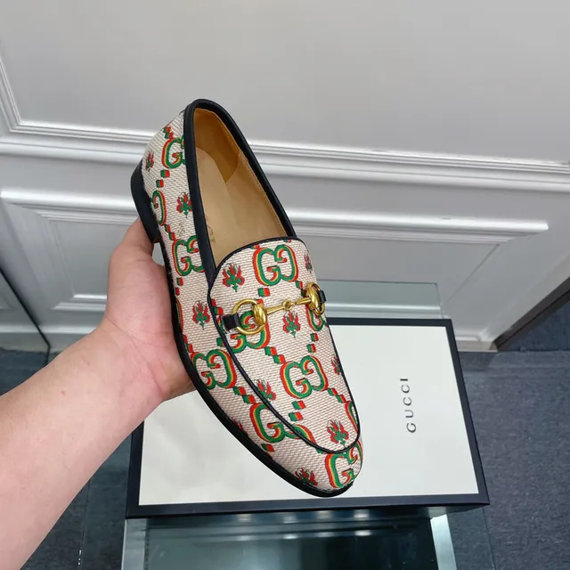 Gucci Horsebit 1955 GG Monogram Beige Loafers 2