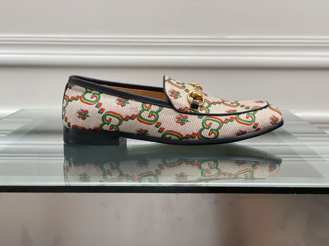 Gucci Horsebit 1955 GG Monogram Beige Loafers 9