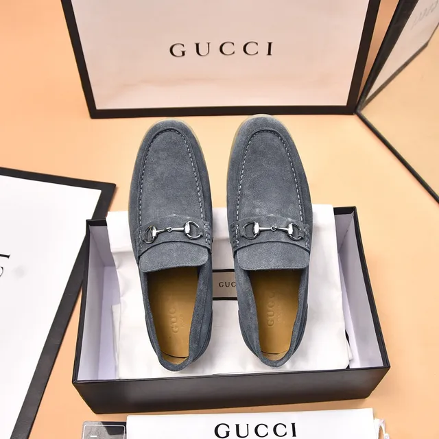 Gucci Horsebit 1955 Gray Suede Loafers 3