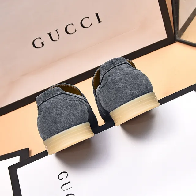 Gucci Horsebit 1955 Gray Suede Loafers 9