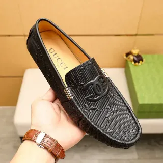 Gucci Horsebit 1955 Loafer Black Textured Leather Loafers