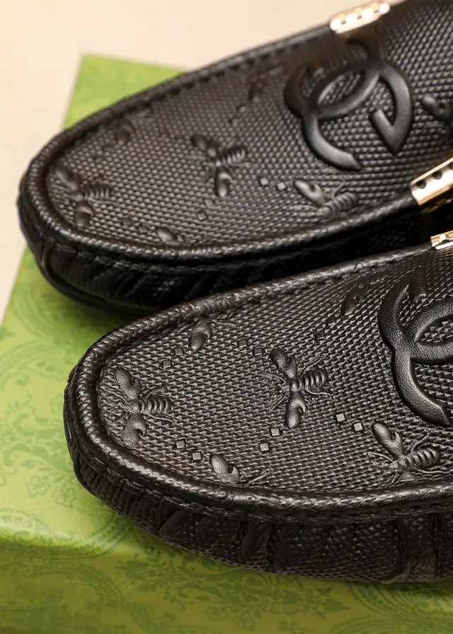 Gucci Horsebit 1955 Loafer Cuir Texturisé Noir 6