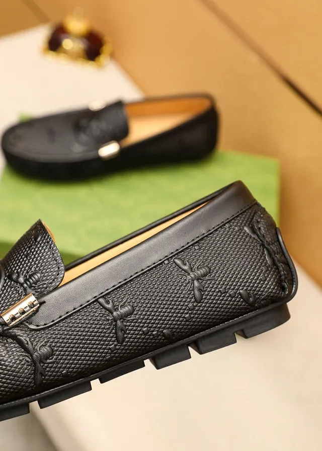 Gucci Horsebit 1955 Loafer Cuir Texturisé Noir 7
