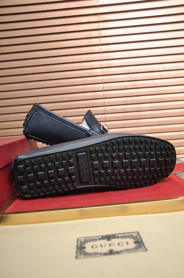 Gucci Horsebit 1955 Navy Leather Loafer 3