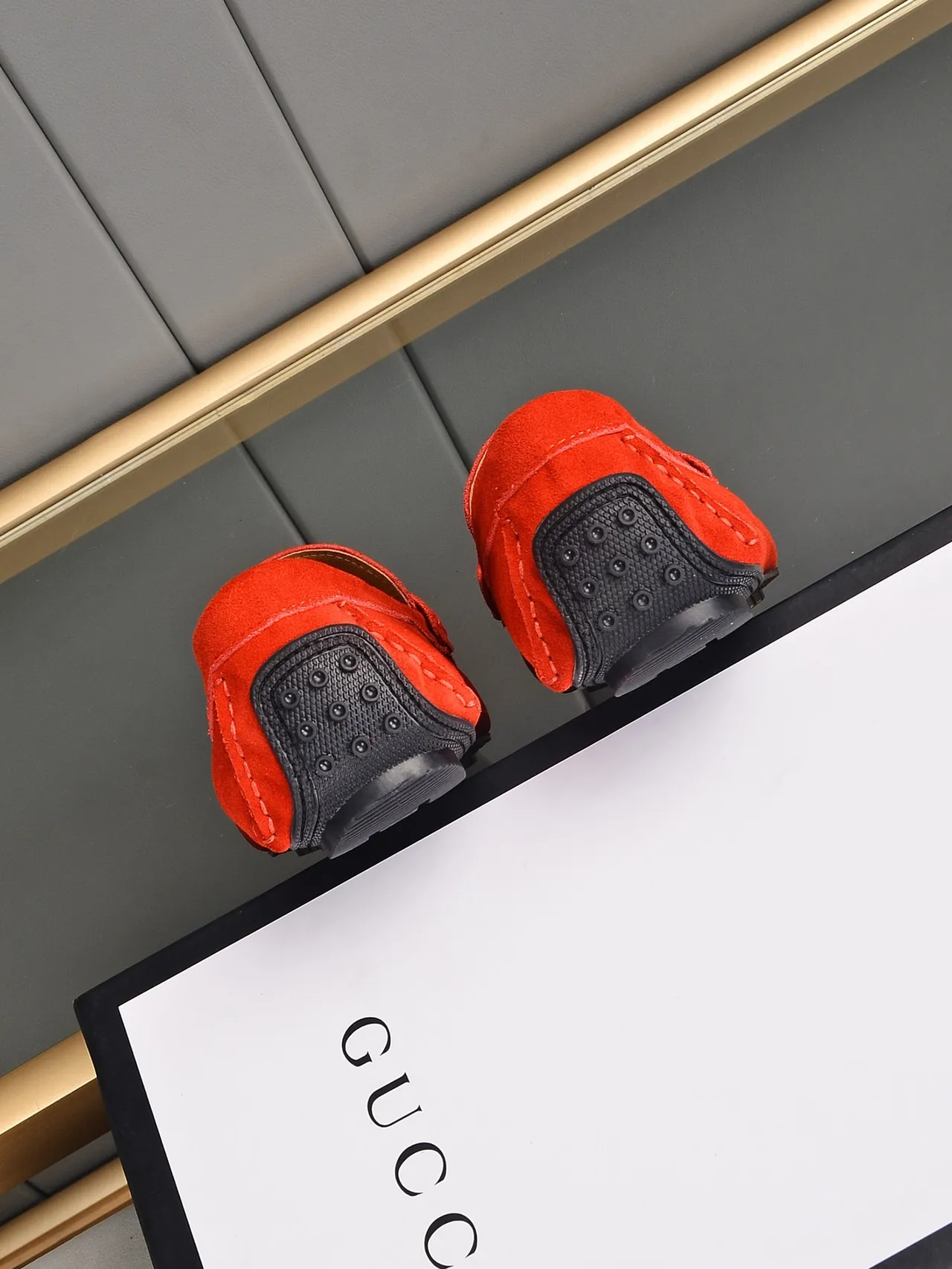 Gucci Horsebit 1955 Red Suede Loafers 4