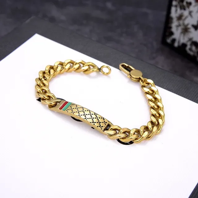 Gucci ID Bracelet Gold-Tone Curb-Link Chain Bracelet 2