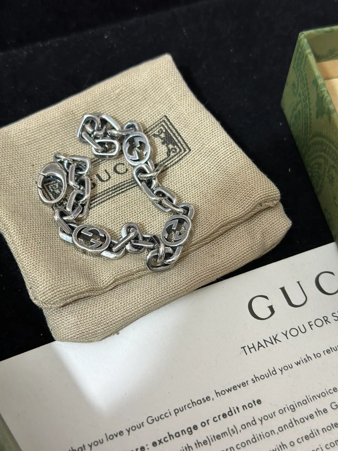 Gucci Interlocking G Chain Silver-Tone Bracelet 4