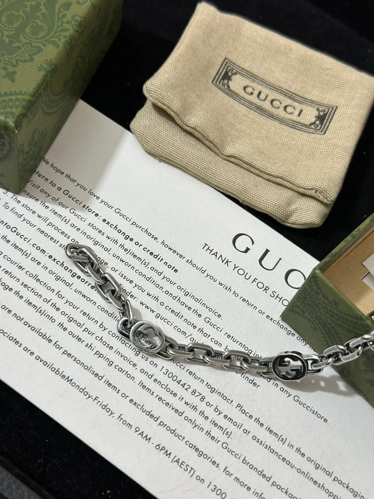 Gucci Interlocking G Chain Silver-Tone Bracelet 6