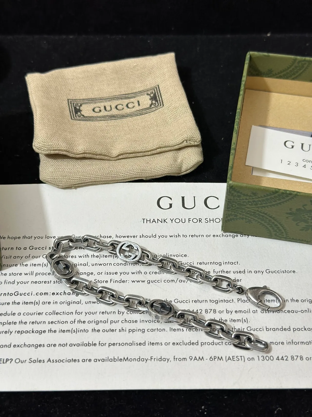 Gucci Interlocking G Chain Silver-Tone Bracelet 7
