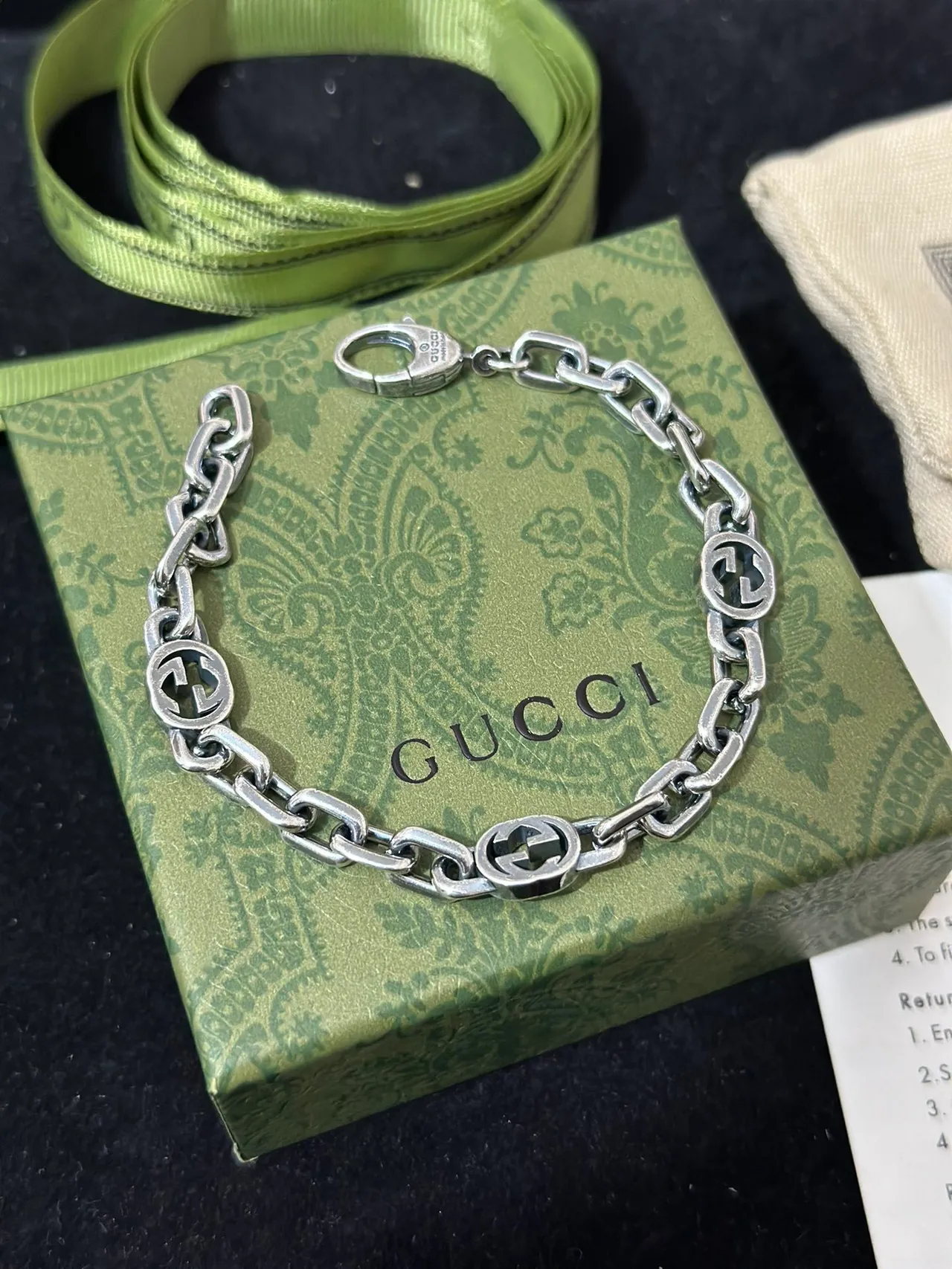Gucci Interlocking G Chain Silver-Tone Bracelet 8