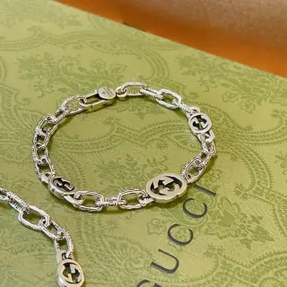 Gucci Interlocking G Chunky Chain Silver Bracelet