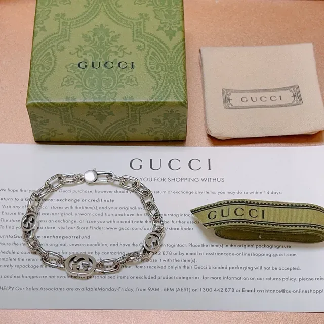 Gucci Interlocking G Chunky Chain Silver Bracelet 3