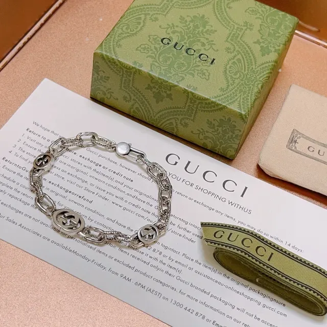 Gucci Interlocking G Chunky Chain Silver Bracelet 6