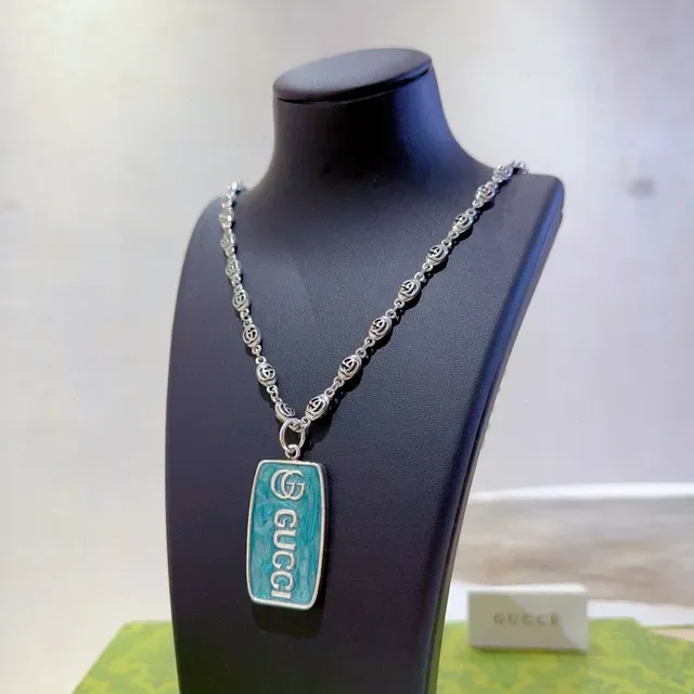 Gucci Interlocking G Enamel Pendant Necklace 8