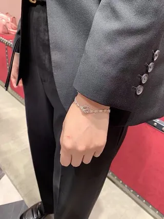 Gucci Interlocking G Floral-Link Silver Bracelets 4