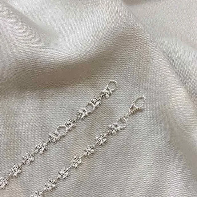 Gucci Interlocking G Floral-Link Silver Bracelets 5