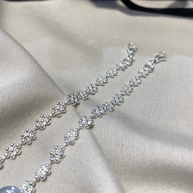 Gucci Interlocking G Floral-Link Silver Bracelets 6