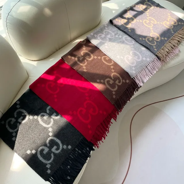 Gucci Interlocking G Monogram Gradient Cashmere Scarf 4