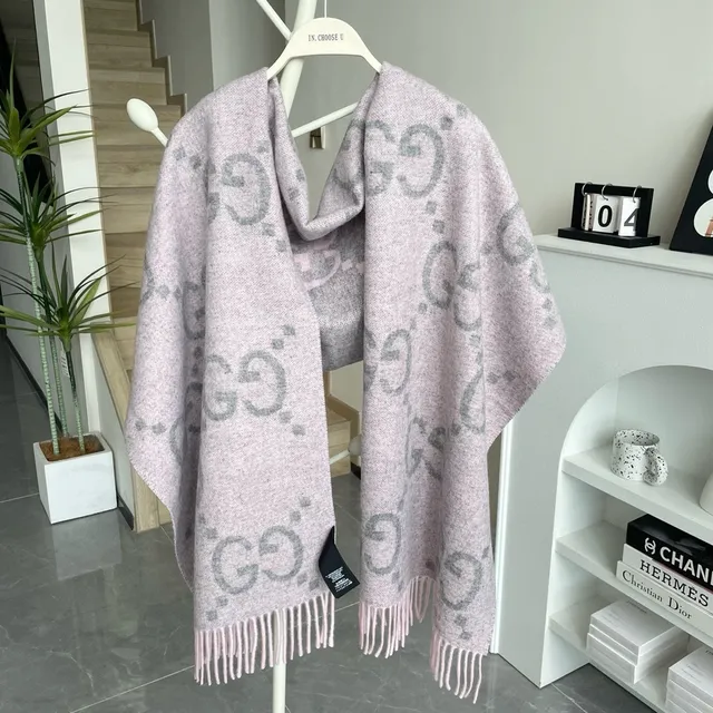 Gucci Interlocking G Monogram Gradient Cashmere Scarf 8