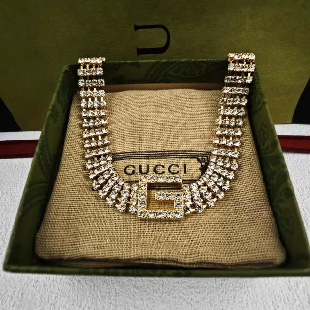 Gucci Marmont Crystal Silver Gold Interlocking G Buckle Leather Belt 6