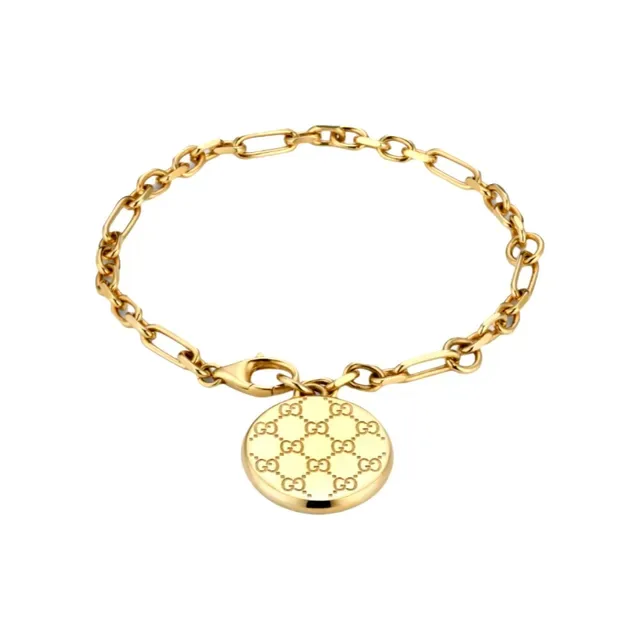 Gucci GG Monograma Colar Pendente de Relógio de Bolso Dourado 8