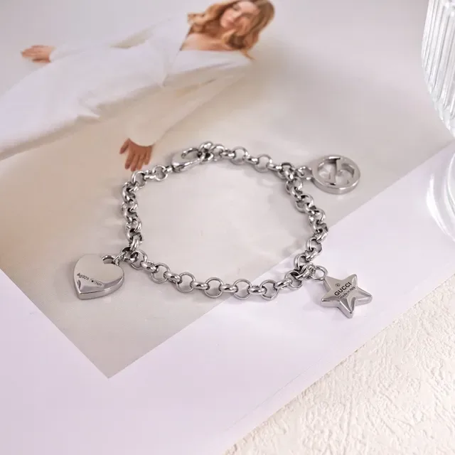 Gucci Multi-Charm Silver Curb Chain Necklace 3