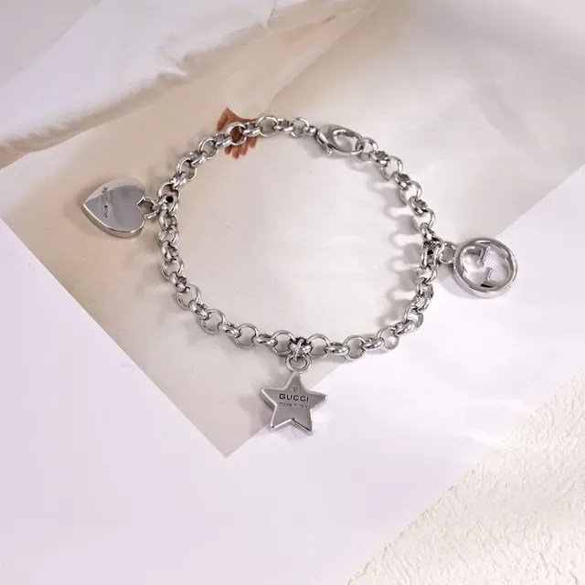 Gucci Multi-Charm Silver Curb Chain Necklace 9