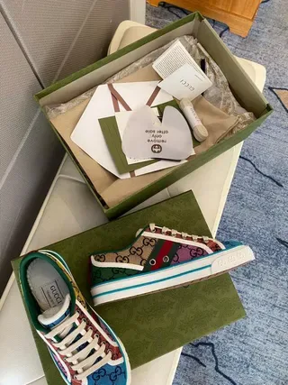 Gucci Multicolor GG Monogram Canvas Paneling Lifestyle Sneakers 5