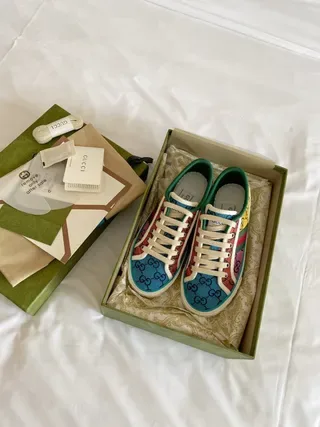 Gucci Multicolor GG Monogram Canvas Paneling Lifestyle Sneakers 6