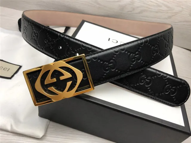Gucci Ophidia Black GG-Embossed Leather Belt 3