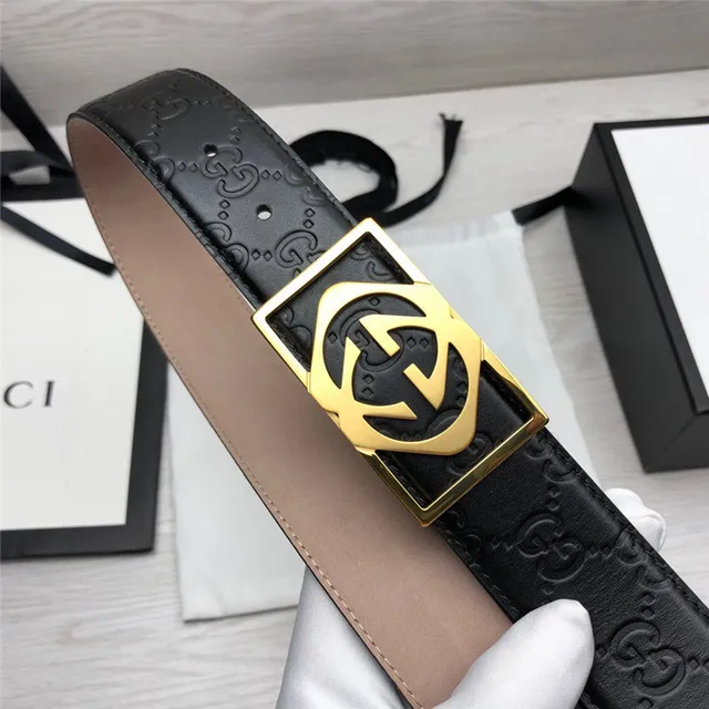 Gucci Ophidia Black GG-Embossed Leather Belt 8