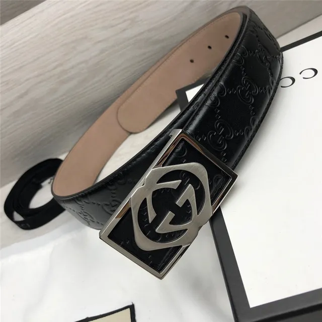 Gucci Ophidia Black GG-Embossed Leather Belt 11