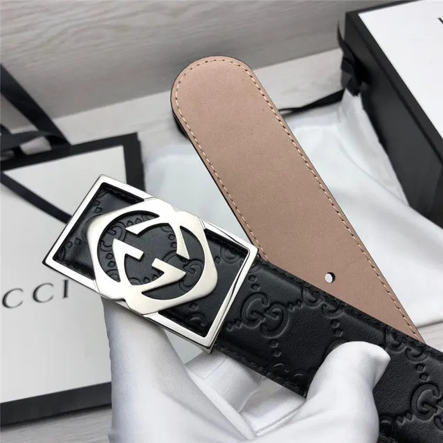 Gucci Ophidia Black GG-Embossed Leather Belt 12