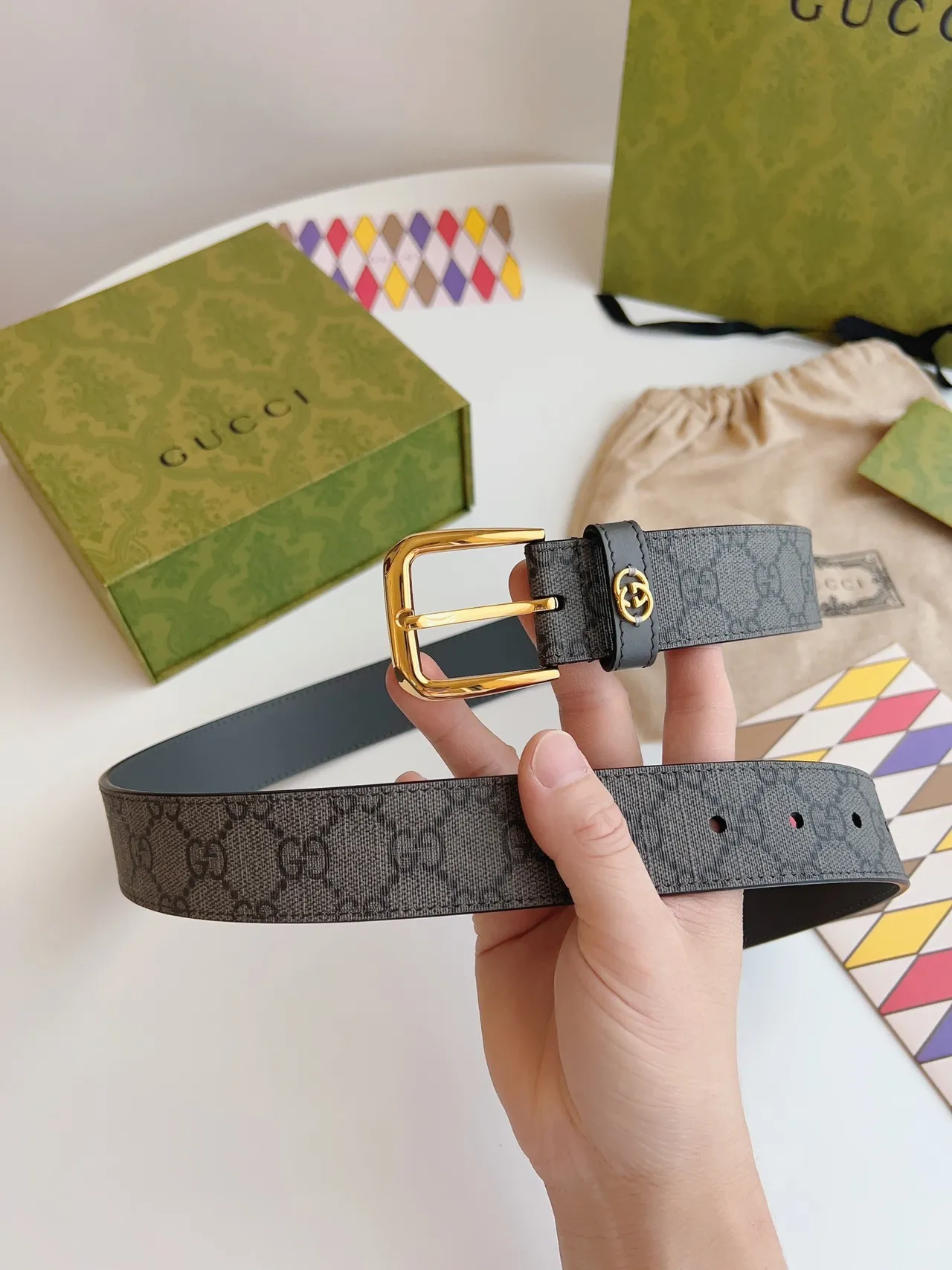 Gucci Ophidia GG Monogram Leather Belt 3