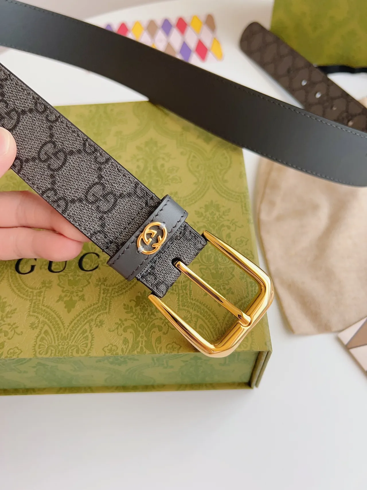 Gucci Ophidia GG Monogram Leather Belt 4