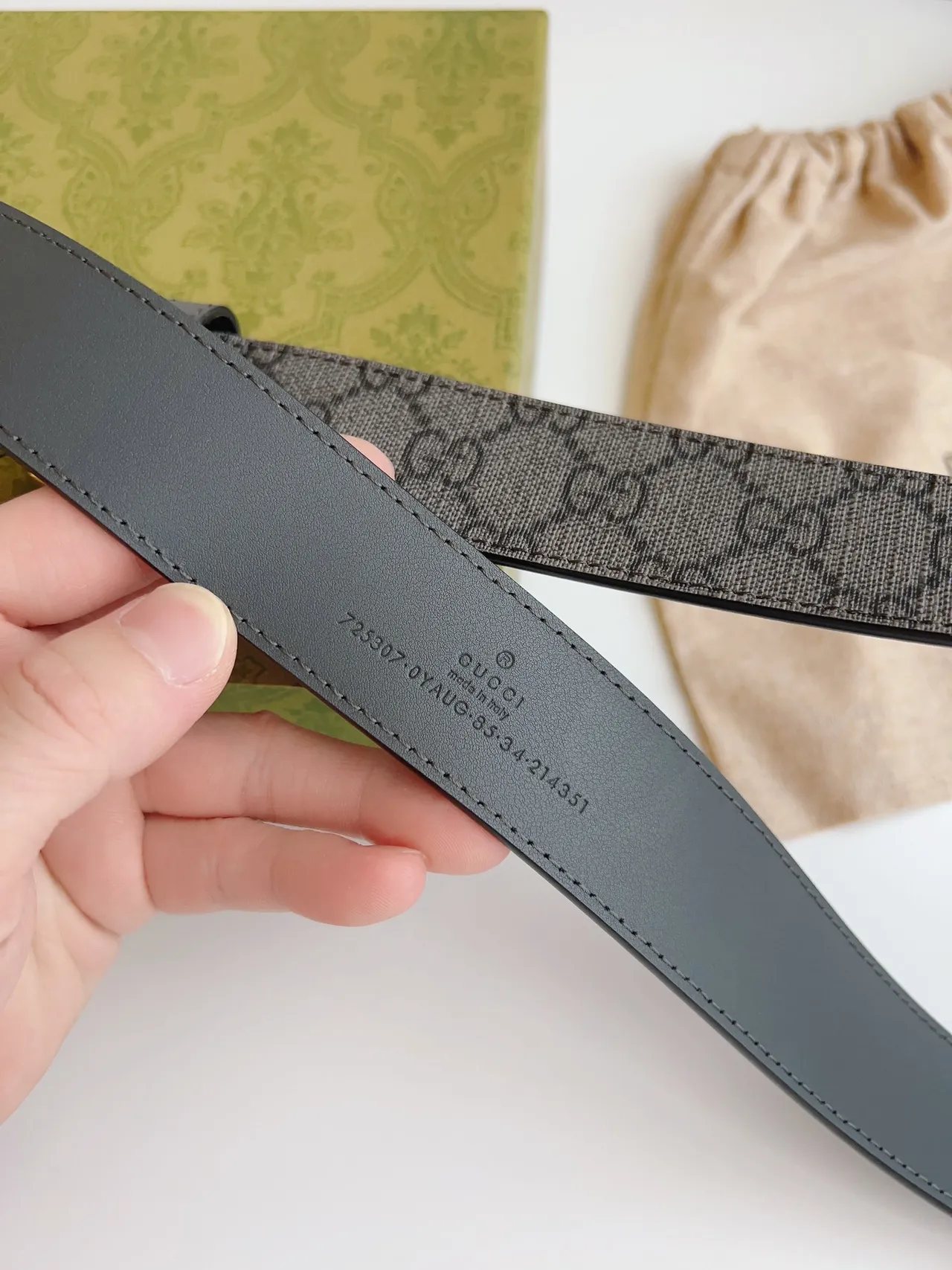 Gucci Ophidia GG Monogram Leather Belt 5