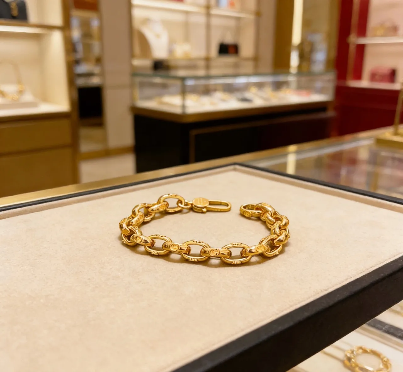 Gucci Ophidia Gold-Tone Interlocking G Link Bracelet 2