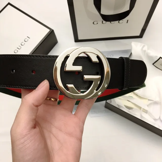 Gucci Ophidia Green Red Web Canvas Belt 4