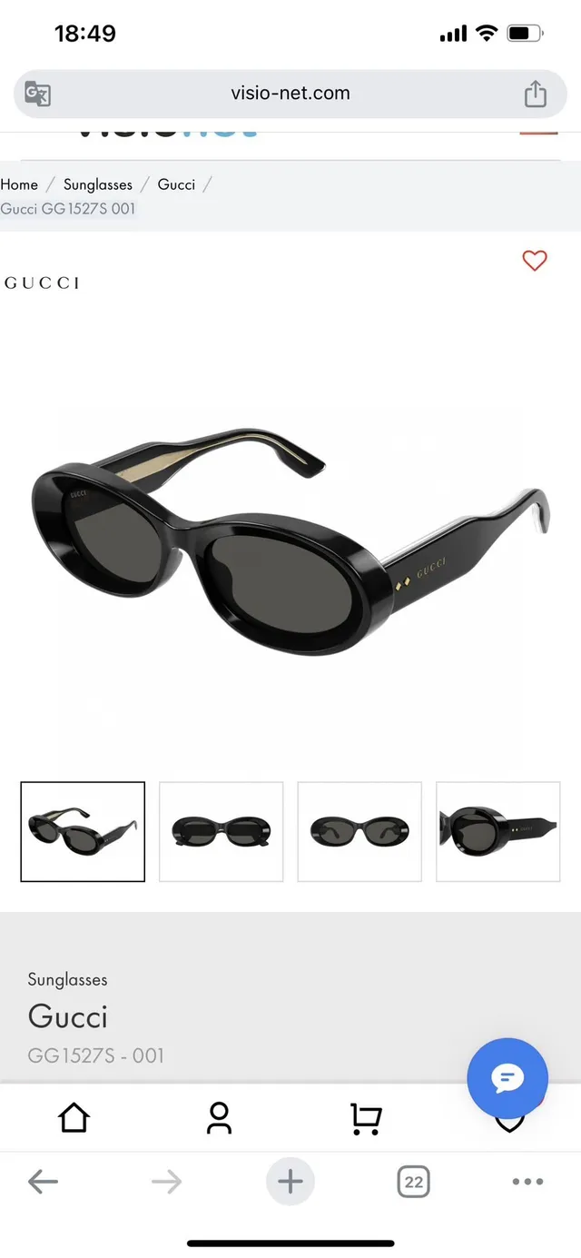 Gucci Lunettes de soleil Cadre ovale en acétate rose marron Acent du pont doré 3