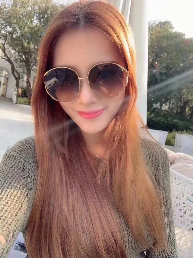 Gucci Pink Silver Oversized Round Metal Frame Sunglasses 3