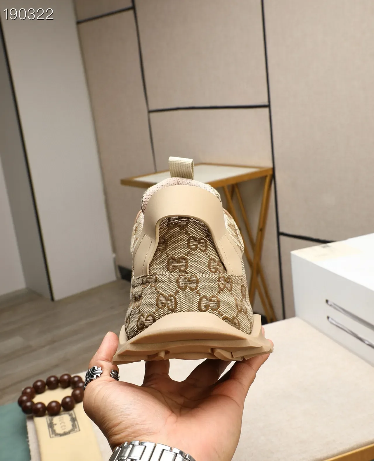 Gucci Rhyton Beige Brown GG Monogram Lifestyle Sneakers 2