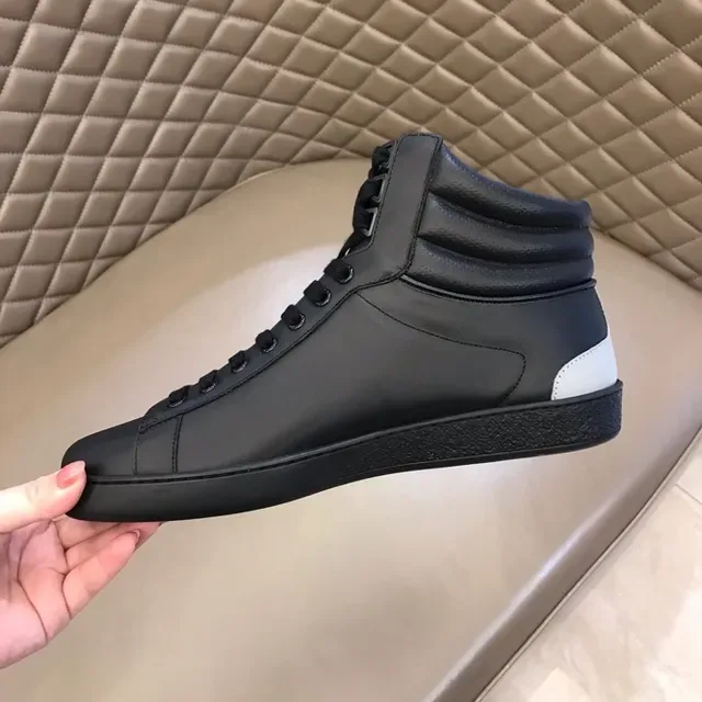 Gucci Rhyton Black White High-Top Perforated Side Panel Lifestyle Sneakers 5