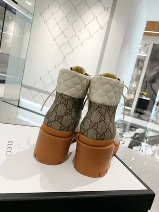 Gucci Rhyton GG Monogram بوت كعب كاحل مبطنة 3
