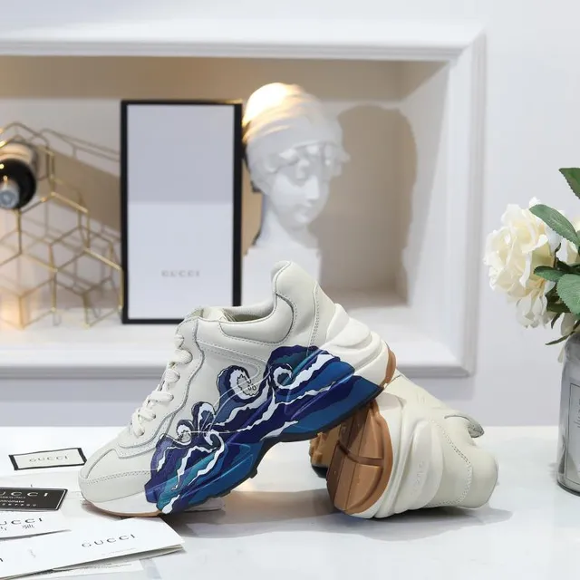 Gucci Rhyton Off-White Wave-Print Chunky Sneakers 3