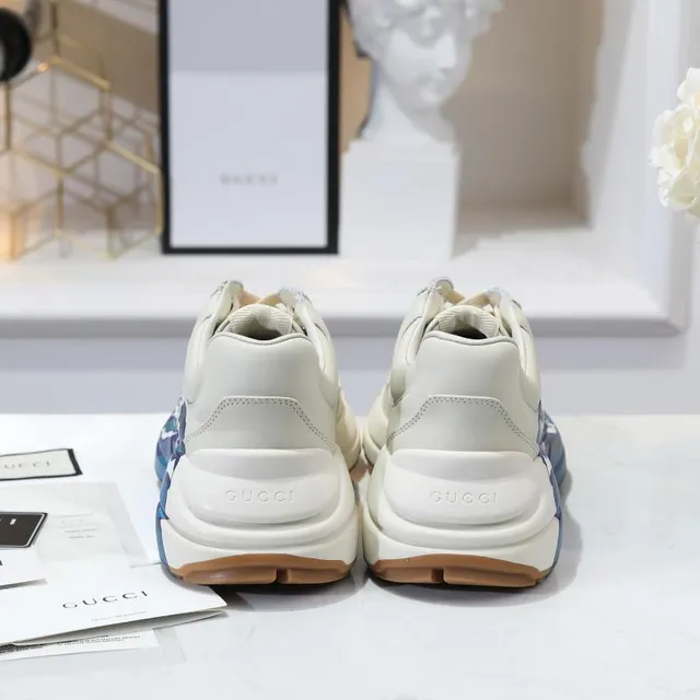 Gucci Rhyton Off-White Wave-Print Chunky Sneakers 4