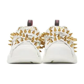 Gucci Rhyton White Gold Sole Spike-Studded Strap Chunky Sneakers 4