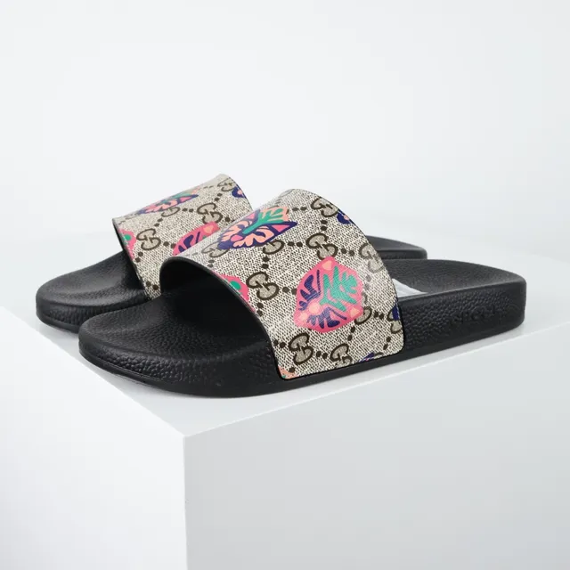 Gucci Screener GG Monogram Impression florale Chaussons glissants 11